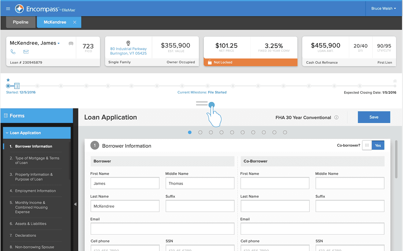 EllieMae Responsive Fintech App